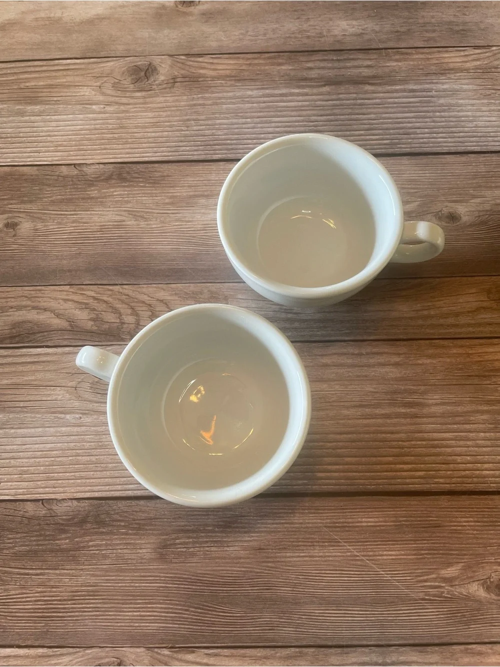 Crate & Barrel porcelain mugs ~ Set of 2